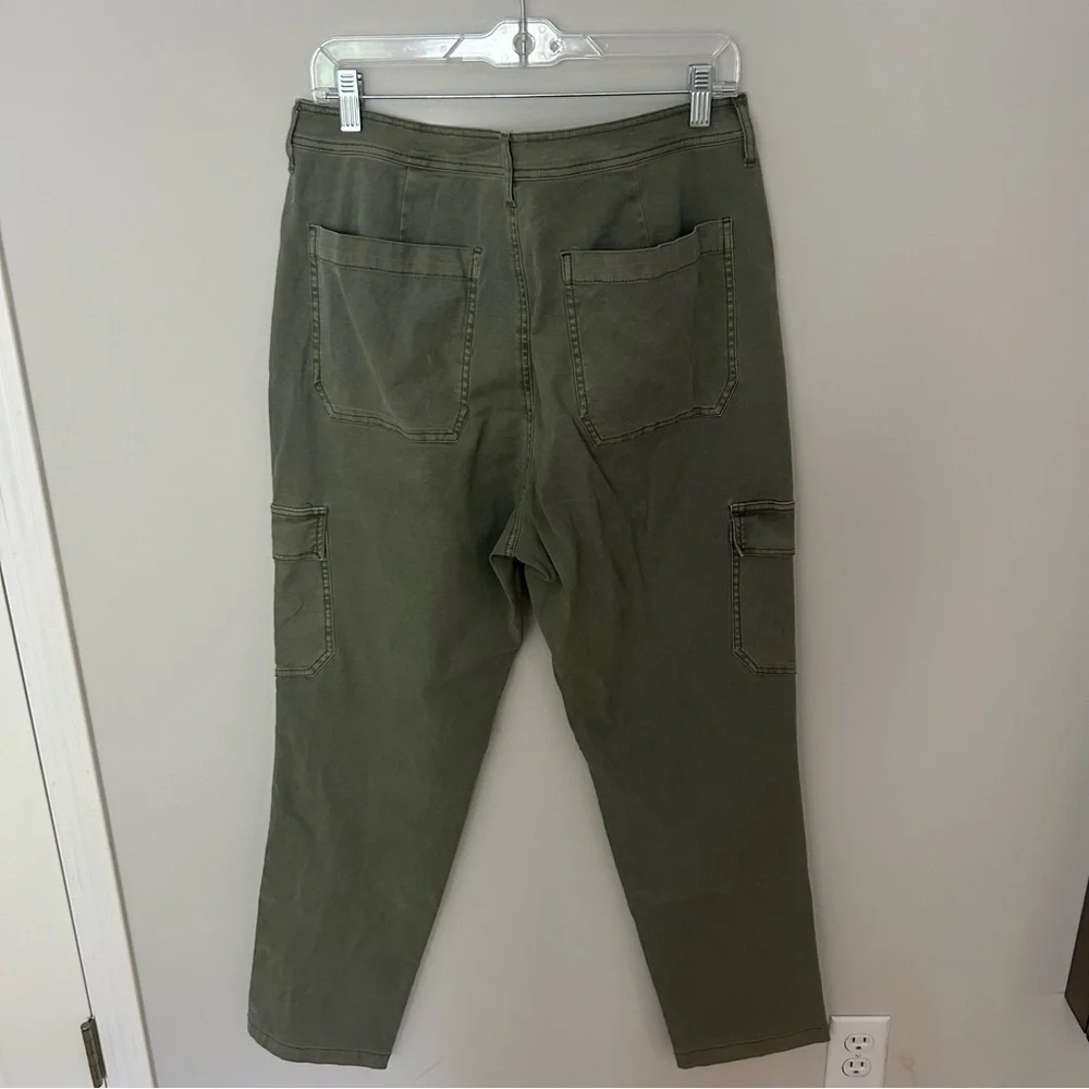 J. Crew High Rise Straight Leg Green Cargo Style Pants 31 Tall - Picture 6 of 7